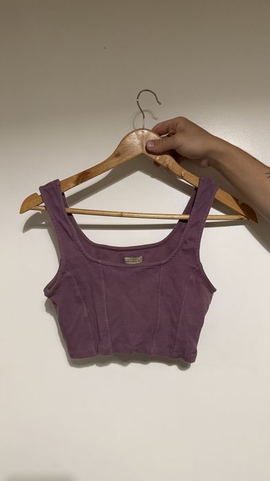 Top roxo estilo corset