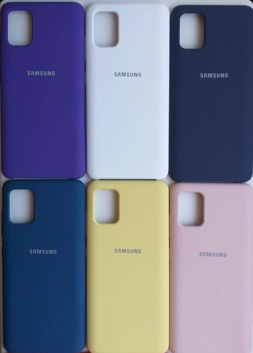 Чехол силіконовий Samsung A51/A71. Soft-touhc покриття.  З мікрофіброю