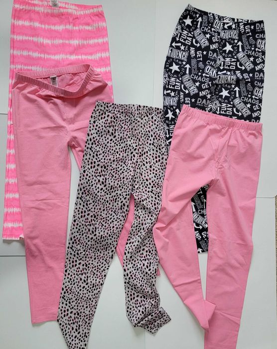 Zestaw, getry legginsy 5 szt. Coccodrillo, Tu roz,134-146 nowe