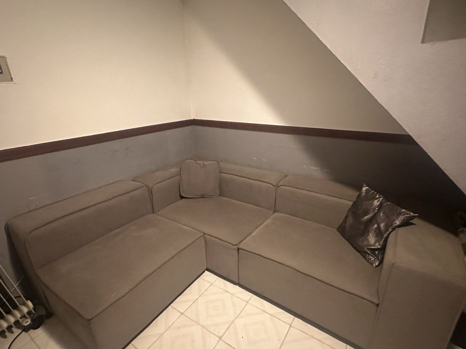 Sofa modular cinzento negociavel
