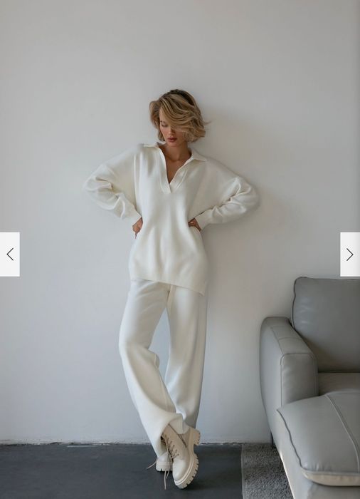 Костюм комплект трикотажний блакитний штани та поло