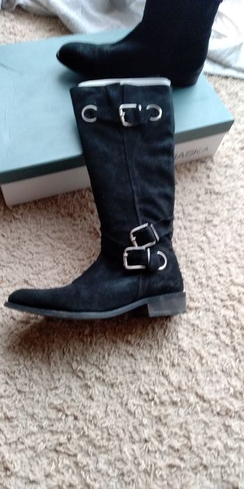 Сапоги демисезонные BRASKA замш