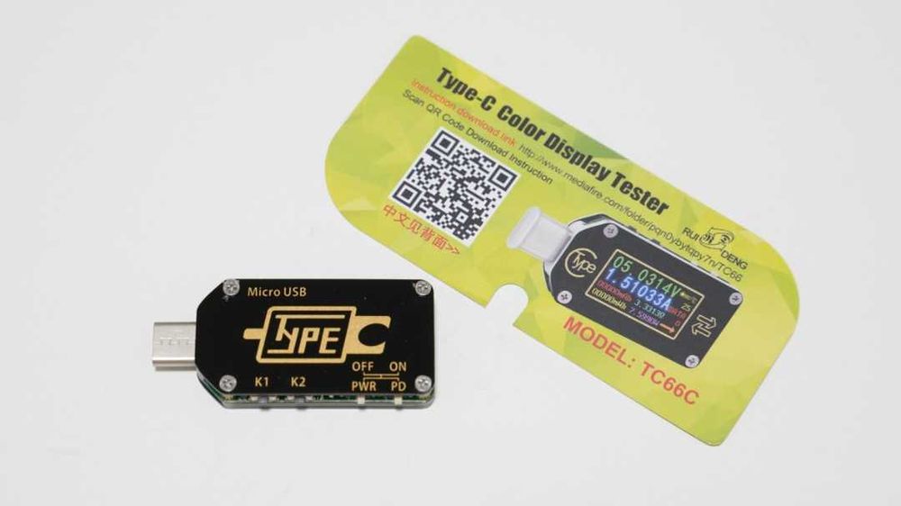 USB-C 3.0 Voltage/Current/Temperature Meter - TC66423543922471086082