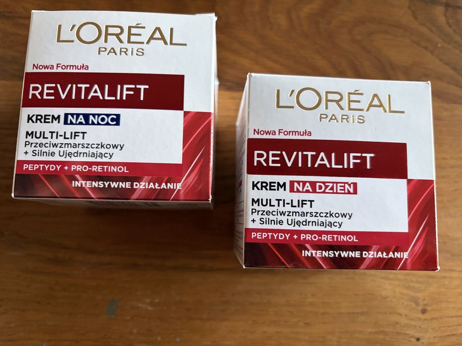 L’Oreal zestaw 2 kremów Revitalift na dzień i na noc NOWE  Pojemność 50 ml