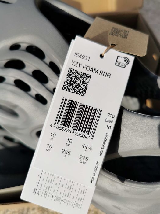 Adidas Yeezy Foam RNR MX Granite 44 1/2