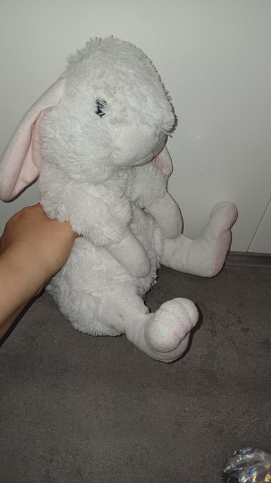 Pluszak zajacek biały ok. 33cm