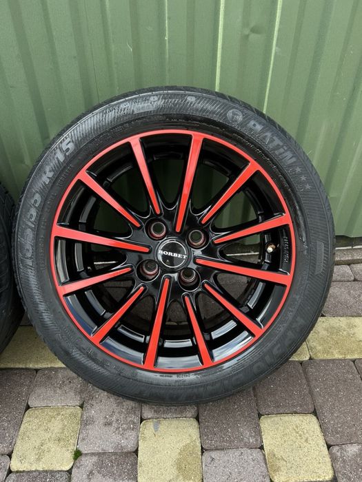 Диски R15 Borbert 4x100 Honda / Renault / Toyota / KIA шини 185/55R15 літо (комплект)
