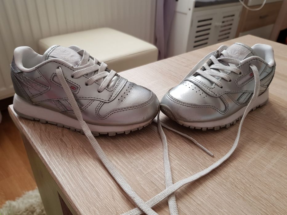 Adidasy srebrne metaliczne Reebok Classic