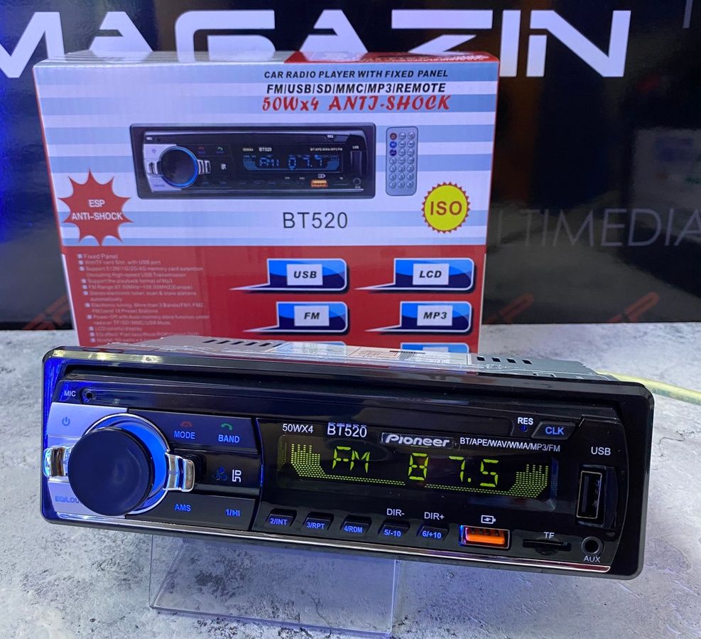 Автомагнитола Pioneer c блютуз магнитофон в машину радио/автомагнітола ...