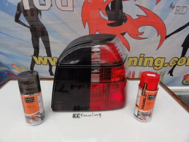 Spray Foliatec 150ml de escurecimento para faróis, piscas ou farolins em preto ou vermelho para reparação de farolins