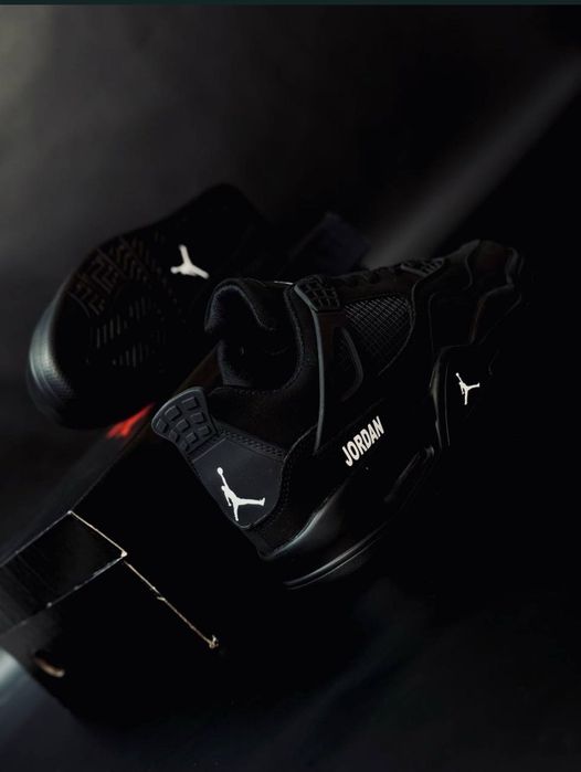 Nike Air Retro Jordan 4 black cat кроссовки Джордан 4