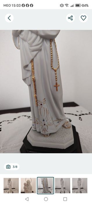 Santo António em Porcelana Fina com Pedraria.