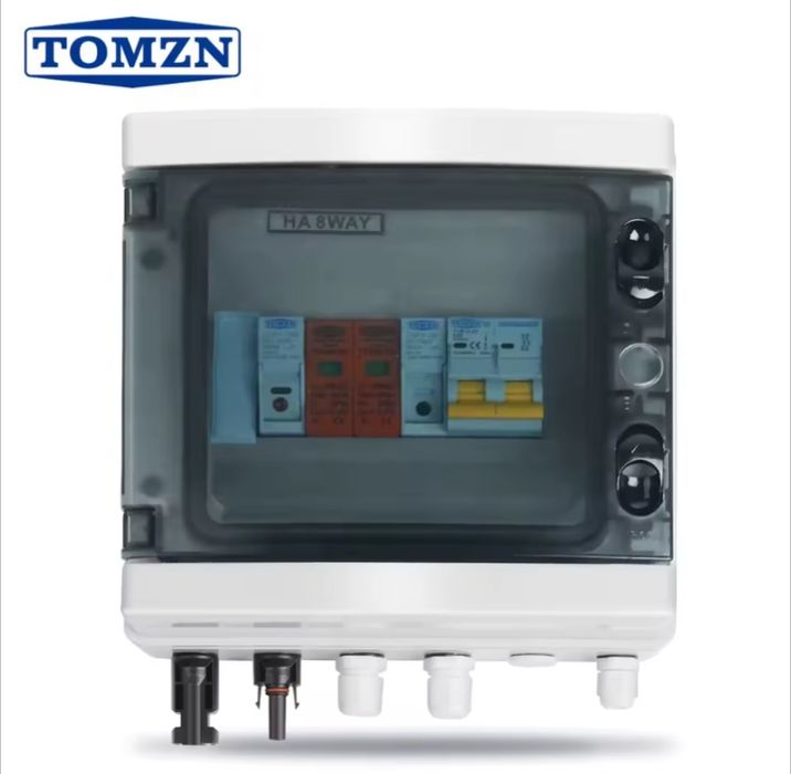 TOMZN Solar photovoltaic PV Combiner Box With Lightning Protection 1 input 1 out