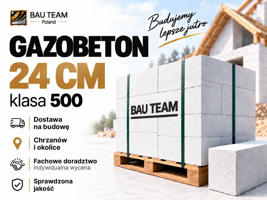 Gazobeton 24 cm kl. 500 | beton komórkowy | transport