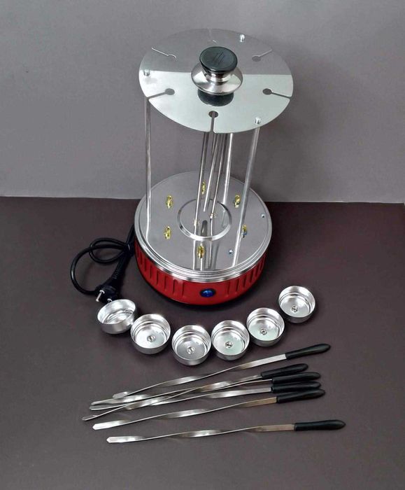 Електрошашличниця для дому на 6 шампурів 1000W. Шашлик смачний вдома