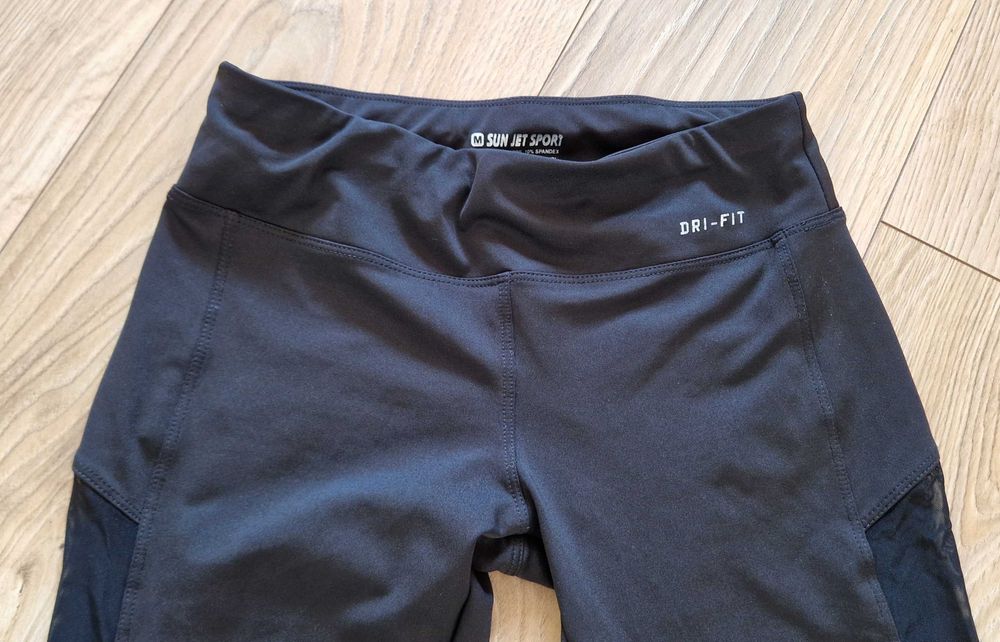 Damskie Legginsy Sportowe  DRI-FIT Mesh r. S Czarne