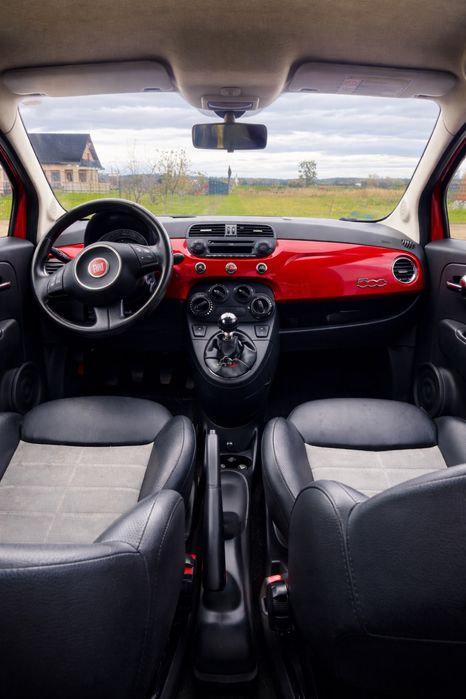 FIAT 500 1.2 Benzyna  półskóry, klima, serwisowany.