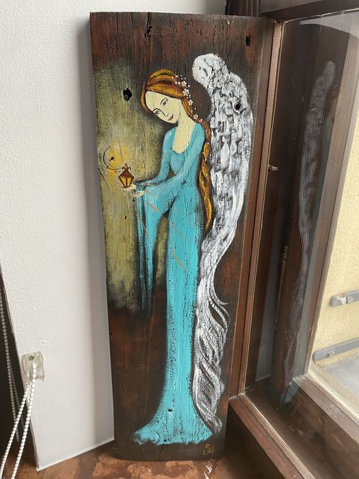 Aniolek recznie malowany