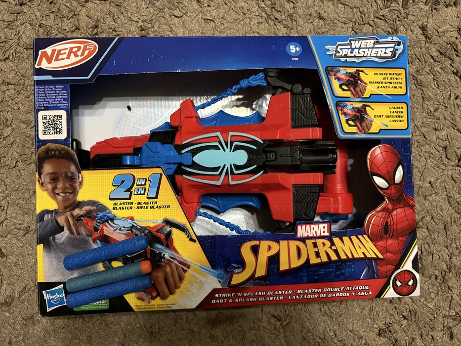 Бластер Nerf Marvel людина павук + маска Spiderman