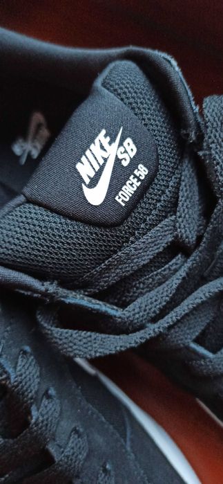 (r. 44,5) Nike SB Force 58 Black White CZ2959,-001 czarne skatebording