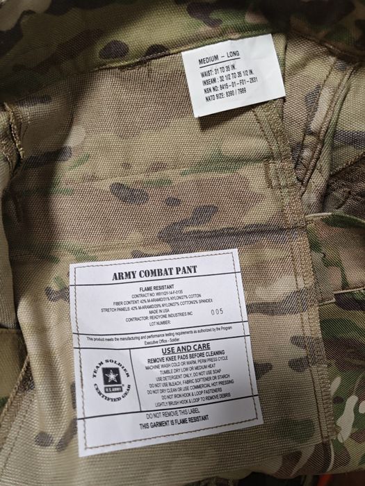 Брюки US Army Combat Pant(FR) multicam; брюки nico(ML)