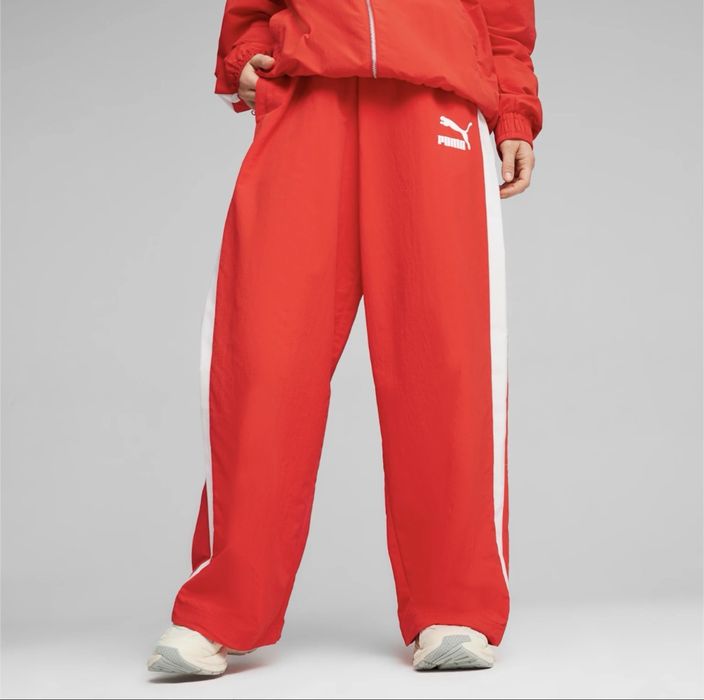 Жіночі оверсайз спортивні штани puma t7 oversized на утяжках xs-s
