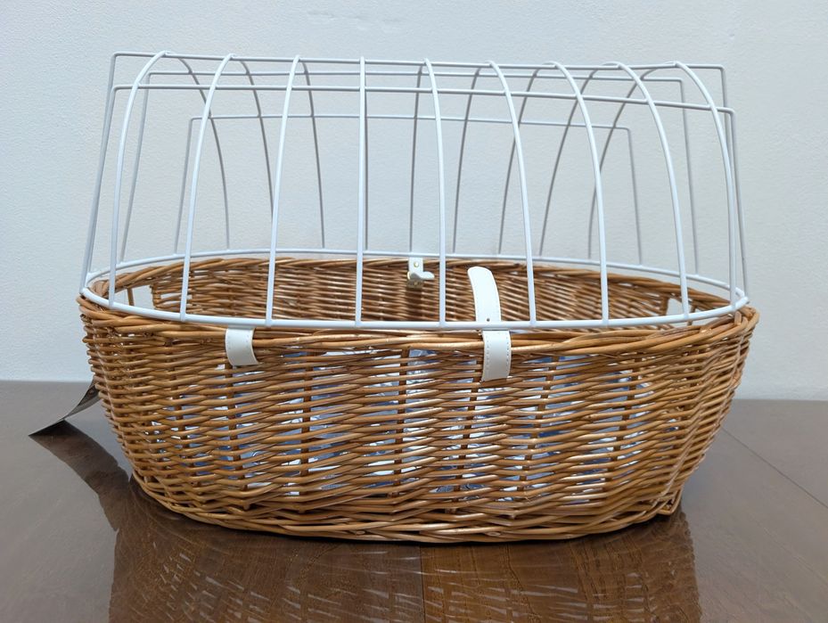 Aumüller Maksi Wiklinowy Kosz dla Psa Kota 70x46x18cm Legowisko Transporter dla Małych Psów i Kotów