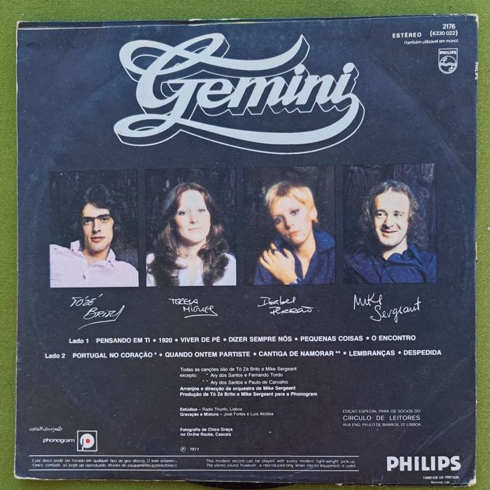 Álbum Pensando em ti dos Gemini.