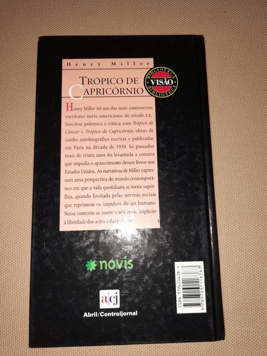 Livro,  "Trópico de capricórnio", Henry Miller