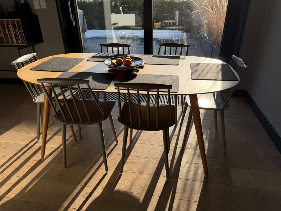 Krzesła HAY J77, szare, 8 sztuk