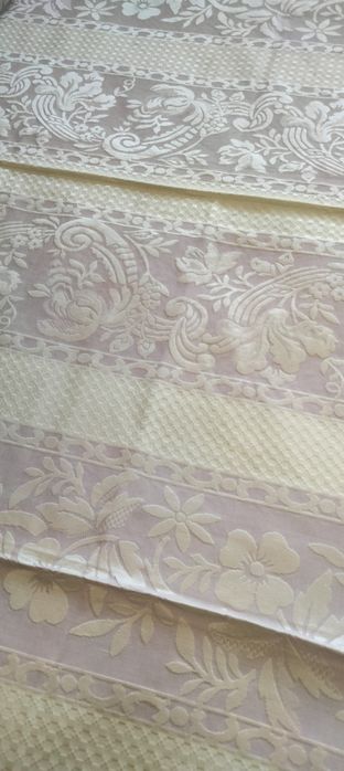 Colcha cama casal em algodão e seda com franja de seda