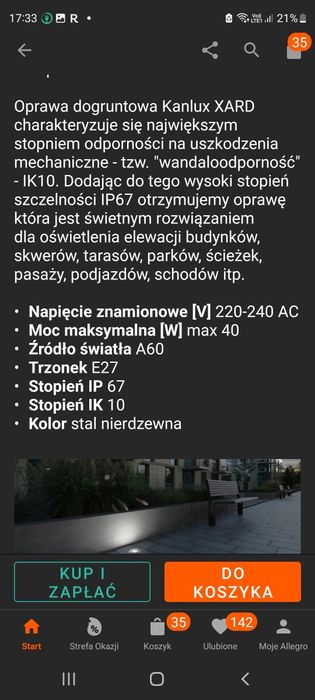 Lampa najazdowa kanlux