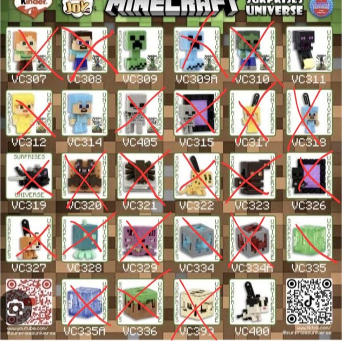 Kinder joy Minecraft Кіндер фігурка майнкрафт