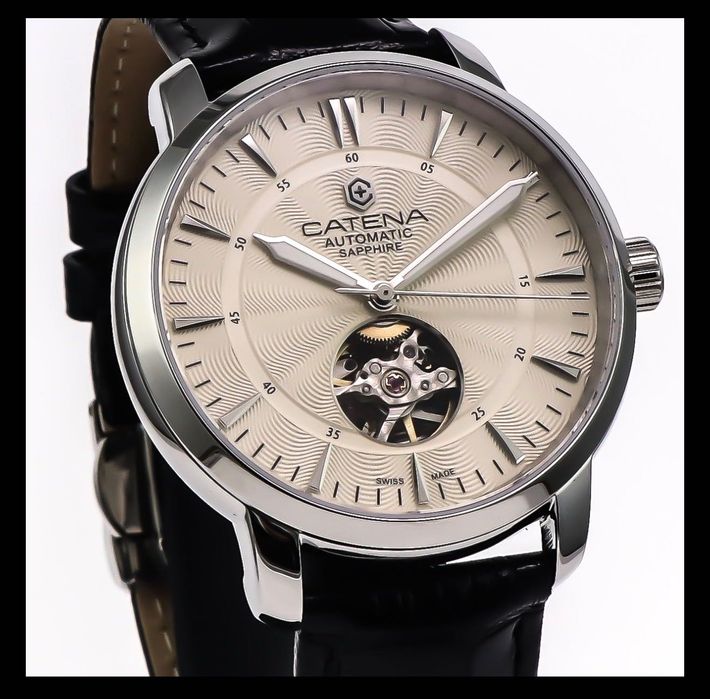 Zegarek Catena - Automatic Swiss Watch Open Heart - CAH026-EA