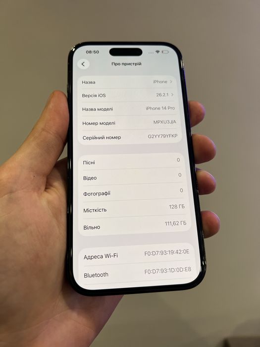 iPhone 14 Pro 128gb фіз сім akb 91%
