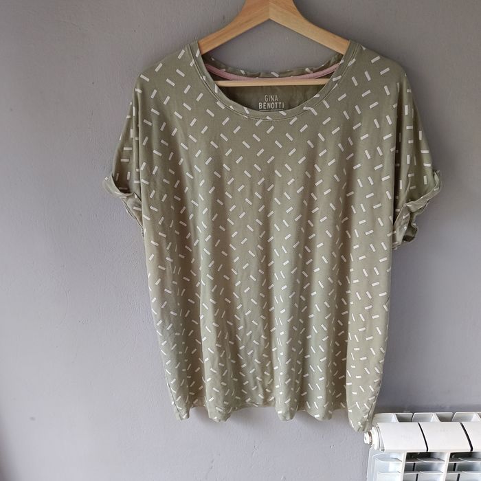 Gina Benotti 48 4XL wygodna bluzka damska wiskoza casual minimalizm