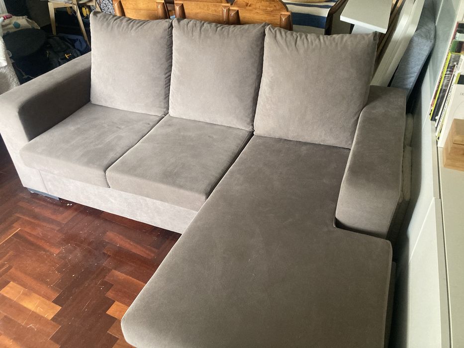 Sofá Chaise Longue de 3 Lugares – Reversível e Muito Confortável