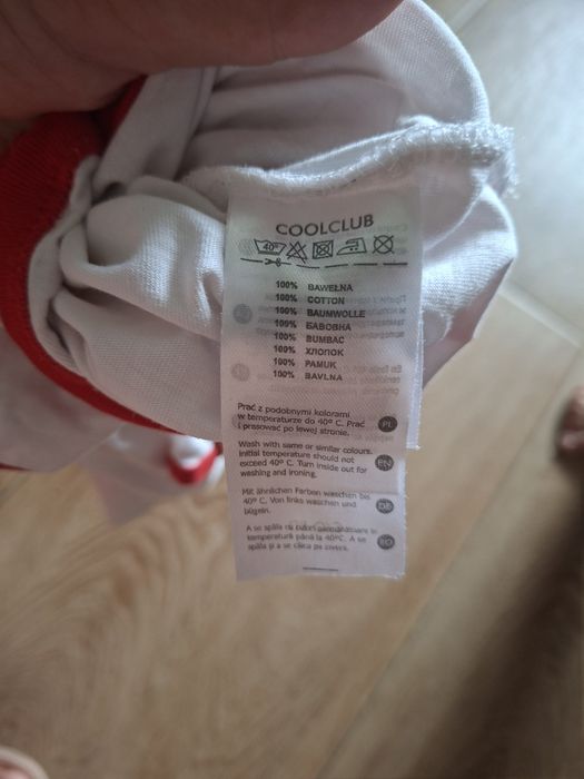 Body chłopięce r.80 biało czerwone z napisem Polska