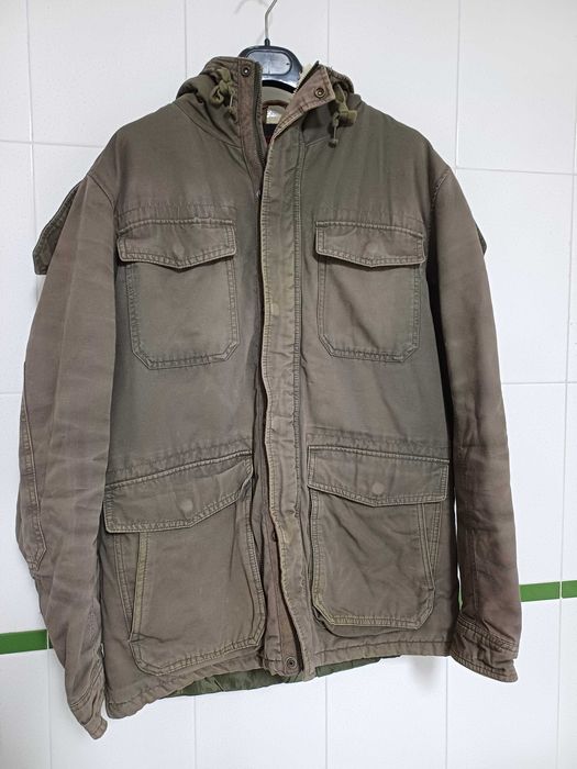 Casaco de ganga verde com capuz H&M M