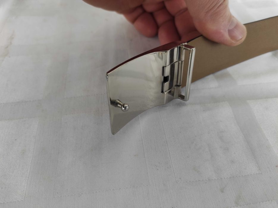 Антиалергический кожанний ремень buckle nickel free