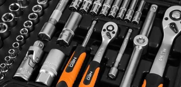 Narzędzia Klucze Nasadowe Zestaw Bardzo Jakościowy 110 El Walizka Nowe