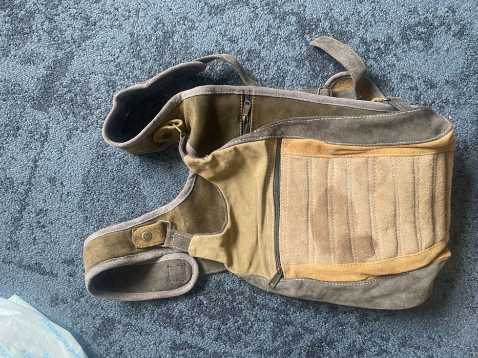 Mochila de pele castanha