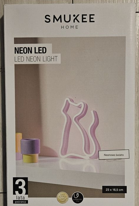 Neon led kot lampka