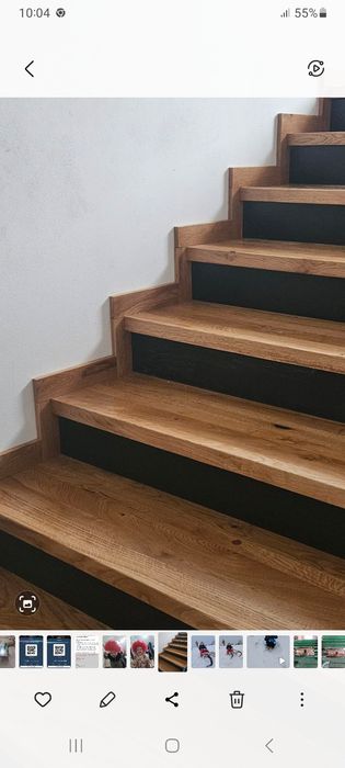 Schody debowe balustrady listwy parapety Stopnie półkowe