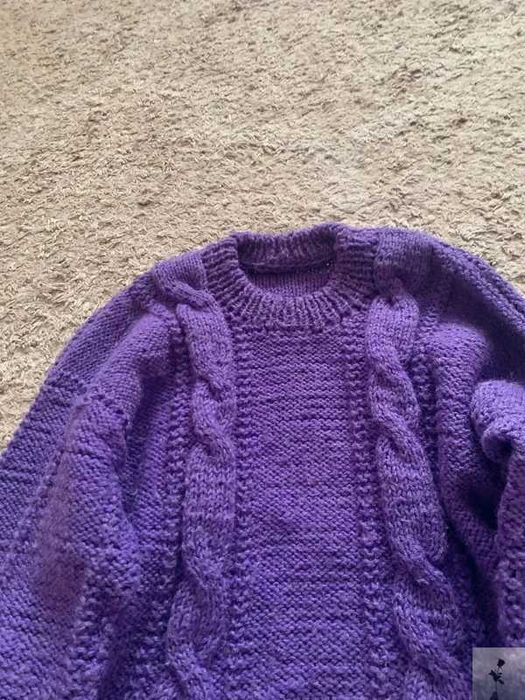 handmade dziany ręcznie sweter