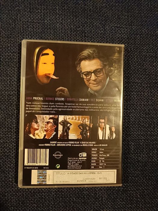 DVD do filme clássico "A Cidade das Mulheres", Fellini (portes grátis)
