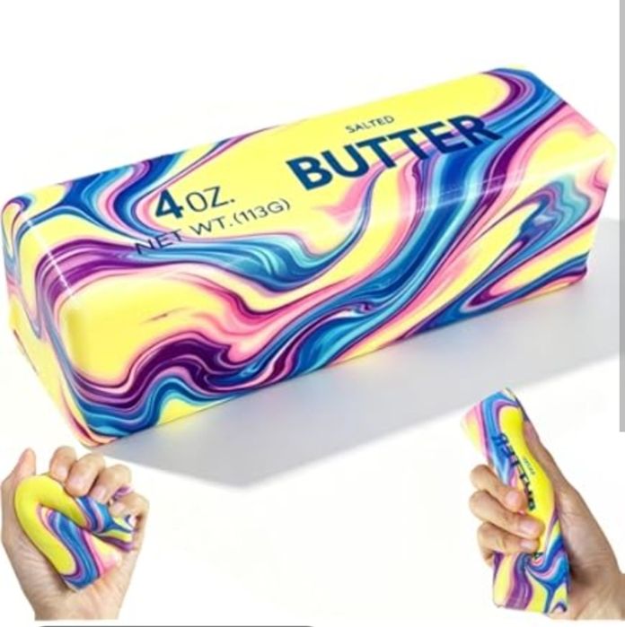 Тренд!!! БАТТЕР-СКВІШ, Сквіш антистрес Масло, BUTTER 14*4см