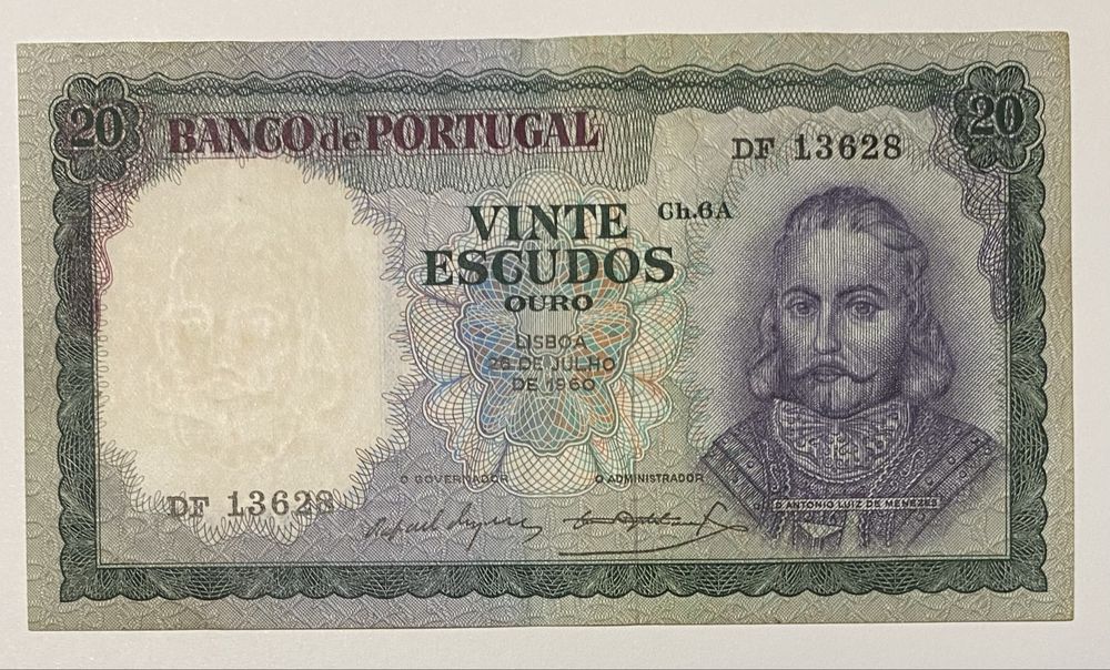 Nota 20 Escudos Ch.6A - 1960
