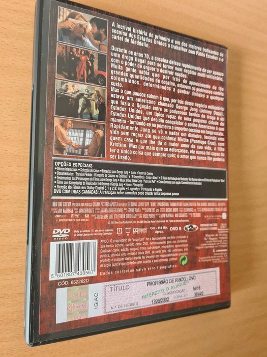 DVD com o filme "Profissão de Risco" com Johnny Depp e Penelope Cruz64409481779715121