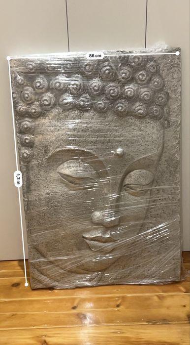 Quadro Buda prateado | ALojaDoGatoPreto | medidas na ultima  foto
